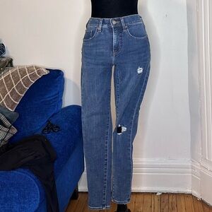 Express 4-way hyper stretch mid rise skinny jeans size 00